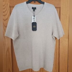 NWT Mens Club Room Cashmere V-neck Sweater, Sz L